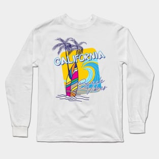 California Beach Vibes Colourful summer  typography Long Sleeve T-Shirt